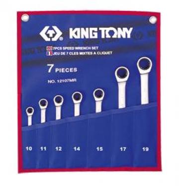 Bộ cờ lê tự vòng miệng tự động 7 chi tiết Kingtony 12107MR